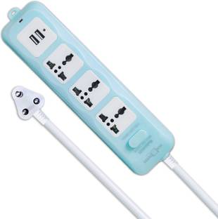 Pick Ur Needs 10A 3 -Way Extension Cord Socket With 3 USB Socket 3  Socket Extension Boards