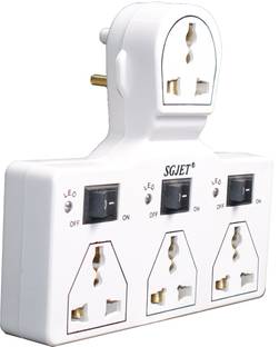 SGJET 4 UNIVERSAL SOCKET 3 SWITCH MULTI PLUG EXTENSION BOARD 4  Socket Extension Boards