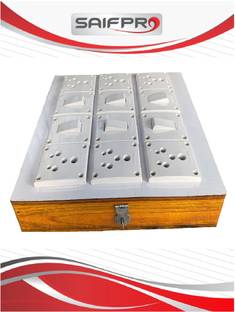 SAIFPRO Wooden Electric Extension Board 15A (6 Switch & 6 Socket) 4 Meter Wire 15 A Five Pin Socket