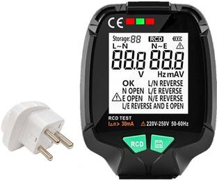 amiciSense Socket Tester, 250V AC Voltage Detector Circuit Analyzer with RCD Test 0 A Three Pin Socket