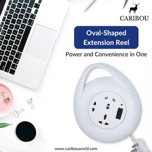 CARIBOU CBU-09 OvalExtension|16A and 6A socket| Fire Resist|4M ISI |LED 16 A Three Pin Socket