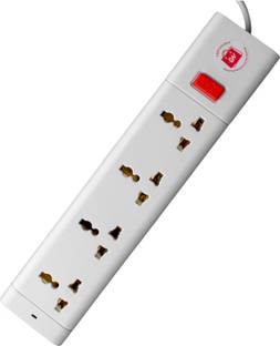 LAZYwindow Premium Extension Board 4+1 Push Switch with 230cm Wire Length 3 Pin 15 A Three Pin Socket