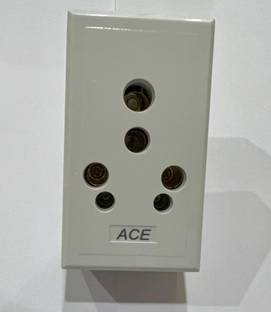 ACE 3 Pin Universal Socket Extension Plug 6 A Three Pin Socket