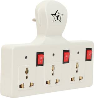 Flipkart SmartBuy Multi Socket Universal Multiplug With 3 Sockets 3 Switches & 3 Led Indicators 3  Socket Extension Boards