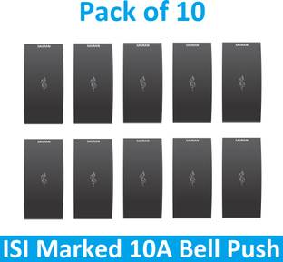 Sauran Black Switch 10 A One Way Electrical Switch