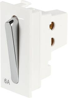 PM Cona Status Chrome (9891) 6 A One Way Electrical Switch
