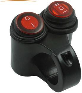 TRP Traders 7/8" 22mm DC 12V Motorcycle Handlebar Dual ON/OFF Switch for Bike Fog Light 10 A Two Way Electrical Switch