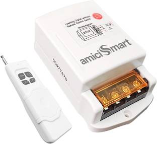 amiciSmart Wireless Remote Controlled Electrical Switch, 220V On/Off Switch 32 A One Way Electrical Switch