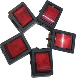 rc electric india 16A RED ROCKER SWITCH 5PCS 16 A One Way Electrical Switch