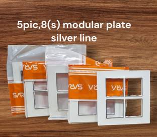 SARA 8(s) modular plate silver crome(5 pic) Wall Plate