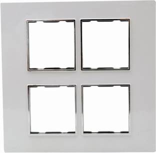 Dewon Electric 8 Module White Modular Switch Plate | Durable Electrical Fitting Wall Plate