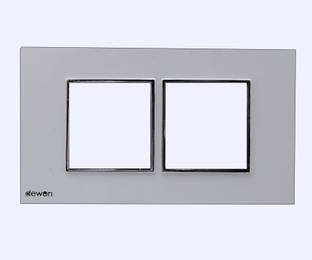 Dewon Electric Electric 4 Module White Modular Plate|Glossy Finish|Easy Installation Wall Plate