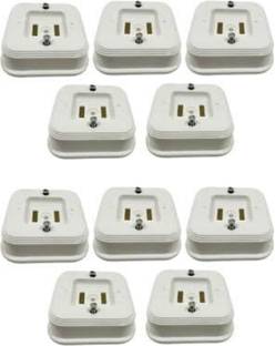 b'five PVC Square Box (B282), Pack of 10, Wall Plate
