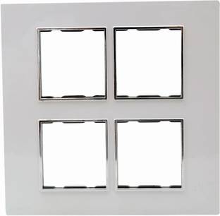 Dewon Electric 8 Module White Modular Switch Plate | Durable Electrical Fitting square Wall Plate