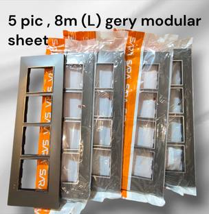 SARA 8m(L) gery modular plate silver crome(5 pic) Wall Plate