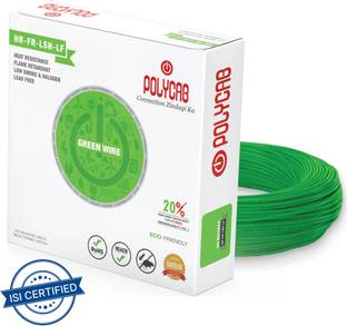 Polycab PVC 0.75 sq/mm Green 90 m Wire