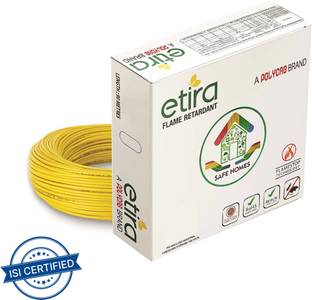 Polycab Etira 0.75 sq/mm Yellow 90 m Wire