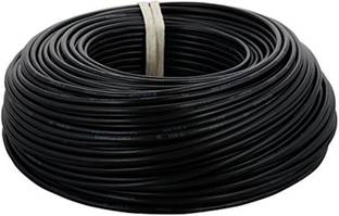 GrahLogy 1mm copper wire Unheated, PVC Insulated, Single Core Flexible 1 sq/mm Black 90 m Wire