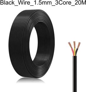 JELECTRICALS PVC 1.5 sq/mm Black 20 m Wire