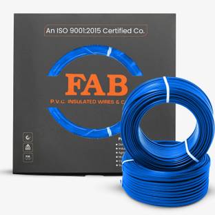 TSR FAB FR PVC, CCA Copper Multi Strand House Fitting Electric Wire Cable 10No. 2.5 sq/mm Blue 90 m Wire
