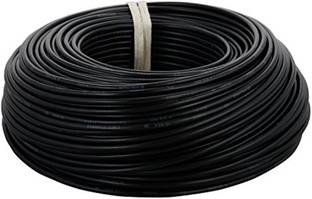 GrahLogy 1mm copper wire Unheated, PVC Insulated, Single Core Flexible 1 sq/mm Black 90 m Wire