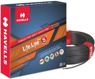 HAVELLS Havells Lifeline 2.5 sq/mm Black 90 m Wire