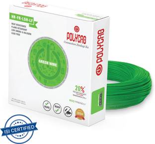 Polycab PVC 1.5 sq/mm Green 90 m Wire