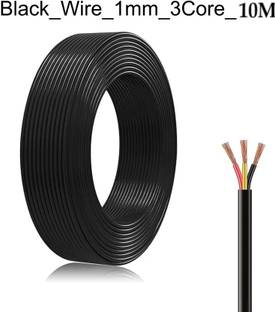 JELECTRICALS PVC 1 sq/mm Black 10 m Wire