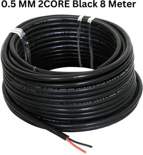 Cordnet PVC 0.5 sq/mm Black 8 m Wire