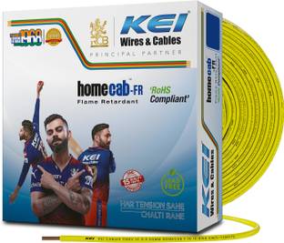 KEI FR PVC 1 sq/mm Yellow 90 m Wire