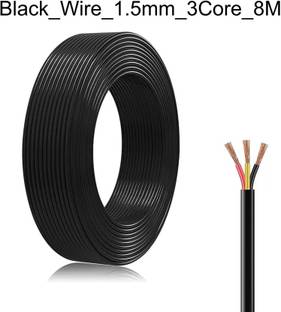 JELECTRICALS PVC 1.5 sq/mm Black 8 m Wire