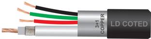 TRICOM CCTV 3+1 Cable Copper & Breding Alloy & Mic with Heavy LD Coted PVC for outdoor 14 sq/mm Black 30 m Wire