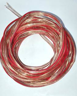 Steko (10 Meter) 14/76 PVC Transparent Speaker Wire Multi strand Flexible Copper Wire 1.5 sq/mm Clear 10 m Wire