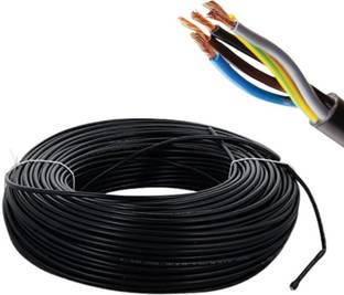 Rhobos 0.50MM Glass Wire 0.5 sq/mm Black 100 m Wire