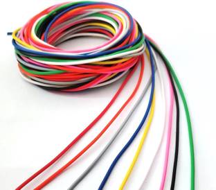 Wizzo 9 Meters 14/36 Multi Color Hookup Wire (1 Meters Each of 9 Colors) 0.4 sq/mm Multicolor 9 m Wire