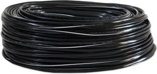 Smuf 2 Core Flexible PVC Aluminium 4.0 MM Heavy Load Capacity 1 sq/mm Black 90 m Wire