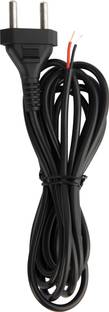 SUPER GEC 2-Pin Ac PVC Cord Power Cable supplly for Printer,Radio,LED TV,Desktop (14/40) 0.5 sq/mm Black 2.7 m Wire