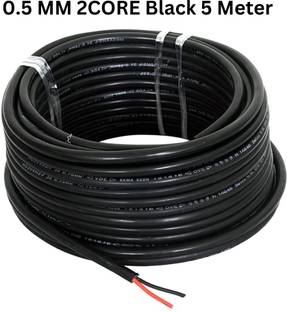 Cordnet PVC 0.5 sq/mm Black 5 m Wire