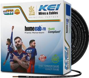 KEI FR PVC 2.5 sq/mm Black 90 m Wire