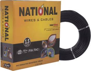 ELSON NATIONAL PVC CCA Copper (1.5 mm wire) 1.5 sq/mm Black 91 m Wire