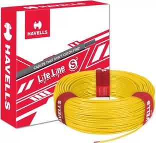 HAVELLS Life Line FR, PVC 1.5 sq/mm Yellow 90 m Wire