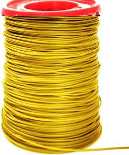 Wizzo 90- Meters 7 Threads 42 Guage / 0.0025 AWG PVC Coated Jumper Wire 0.01 sq/mm Yellow 90 ft. Wire