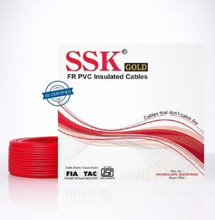 SSK FR PVC Pure Copper 10 sq/mm Red 90 m Wire