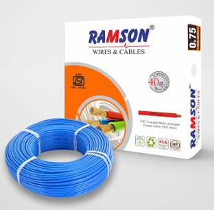 Ramson PVC 0.75 sq/mm Blue 90 m Wire