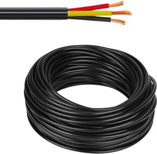 DRUMSTONE ( 15 YEARS WARRANTY ) 3 Core Electric Wire 2.5 sq/mm Black 10 ft. Wire