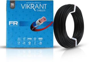 SUPER GEC Vikrant Electric Wires and Cable | FR PVC Insulated | CCR Copper | House Wire 1 sq/mm Black 64 m Wire