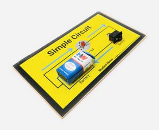 SR ROBOTICS Simple Circuit With Led Basic Working Science Project (Yellow) Educational Electronic Hobby Kit