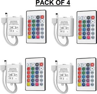 EASTRA PACK OF 4 24 Keys RGB IR Wireless Remote Controller Power Supply Electronic Hobby Kit