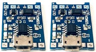 Steko (2 Pieces) 03962A Micro USB V8 PCB Lithium Battery Charging Board Module 5V 1A Electronic Components Electronic Hobby Kit