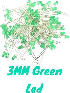 AVISRI 100Pcs 3mm GREEN LED for DIY Projects, PCB Circuits, Indicator Lights LED Module Electronic Hobby Kit
